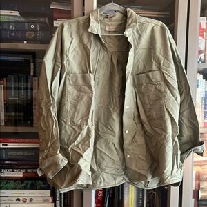 Everlane Green Button Down Shirt Relaxed Fit